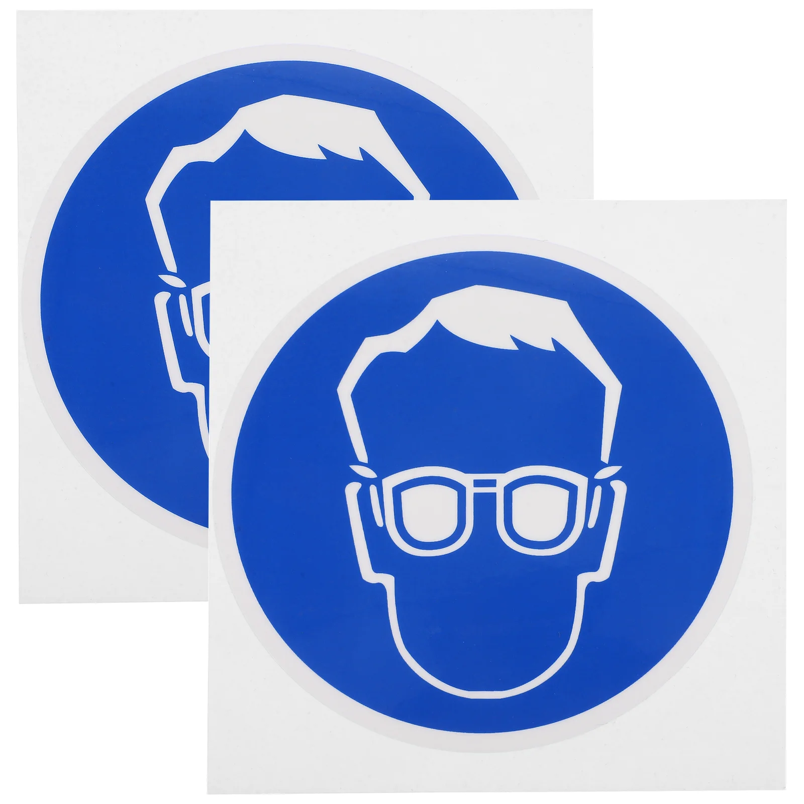 2 Pcs Wear Glasses Logo Protection Goggles Sticker for Safety Protective Pp Synthetic Paper Material