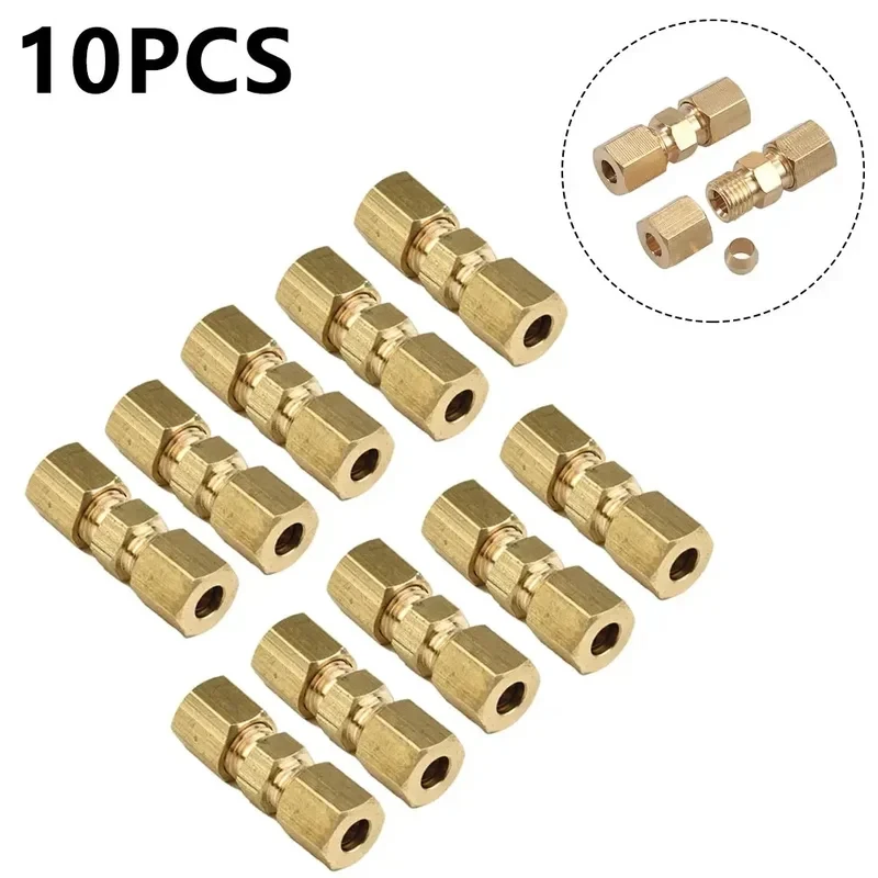 10Pcs 4.75mm Brake Line Compression Flare Fitting Unions Tools - No Flaring Required