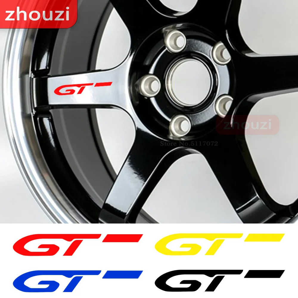 For PEUGEOT GT 407 408 508 2008 3008 4008 5008 RIFTER Auto GT LINE Car Wheels Rims Stickers Decals Emblem Car Accessories 4Pcs