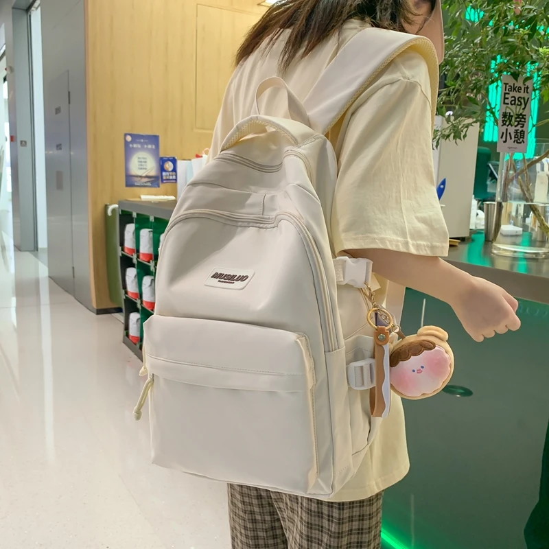 Woman Backpack Comfort Nylon Rucksack for Teenager Fashion Schoolbag Kawaii  Bag Lovers Travel Shoulder