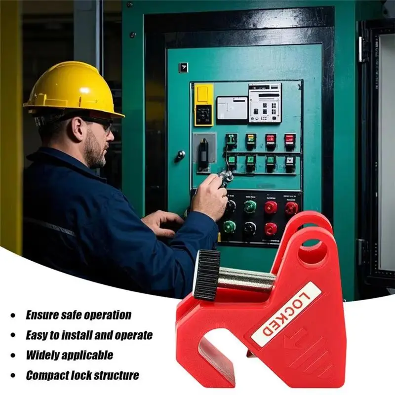 A11E-Breaker Lock Circuit Breaker Safety Lock Home Distribution Box Lockout Isolation Device For Factory Safety Locking Tool
