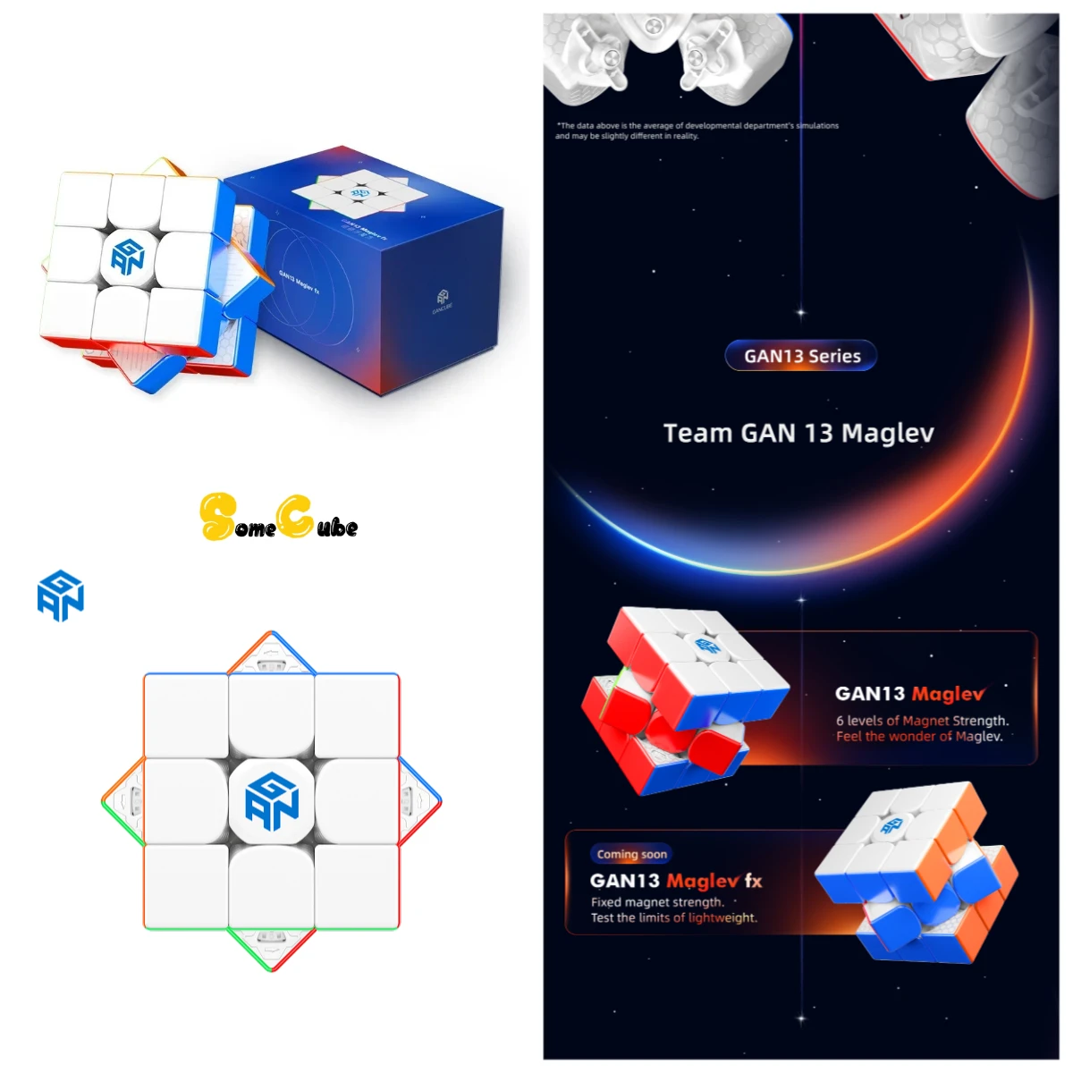 

[MeowCube] GAN 13 Maglev Series UV&Matte Stickerless Magnetic Speed Cube 3x3 Professional Hands-on Puzzle Toys gan13