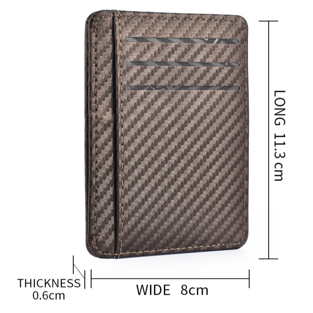 RFID Blocking Ultra Thin Card Holder Wallet for Men - PU Leather Minimalist ID Credit Card Case
