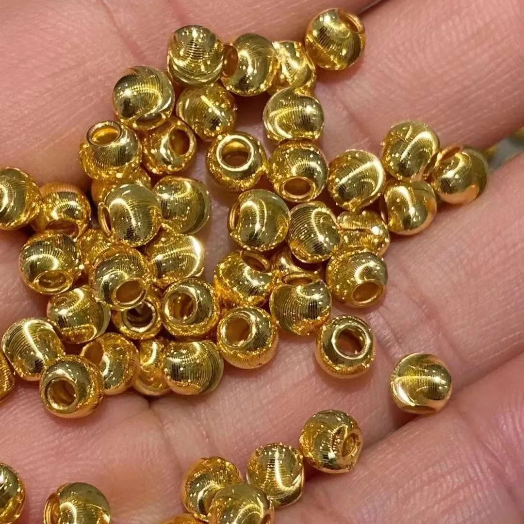 LABB Real 18K Gold Cat Eye Beads Au750 gioielli in oro colorato gioielli Boutique versatili fai da te Y0002