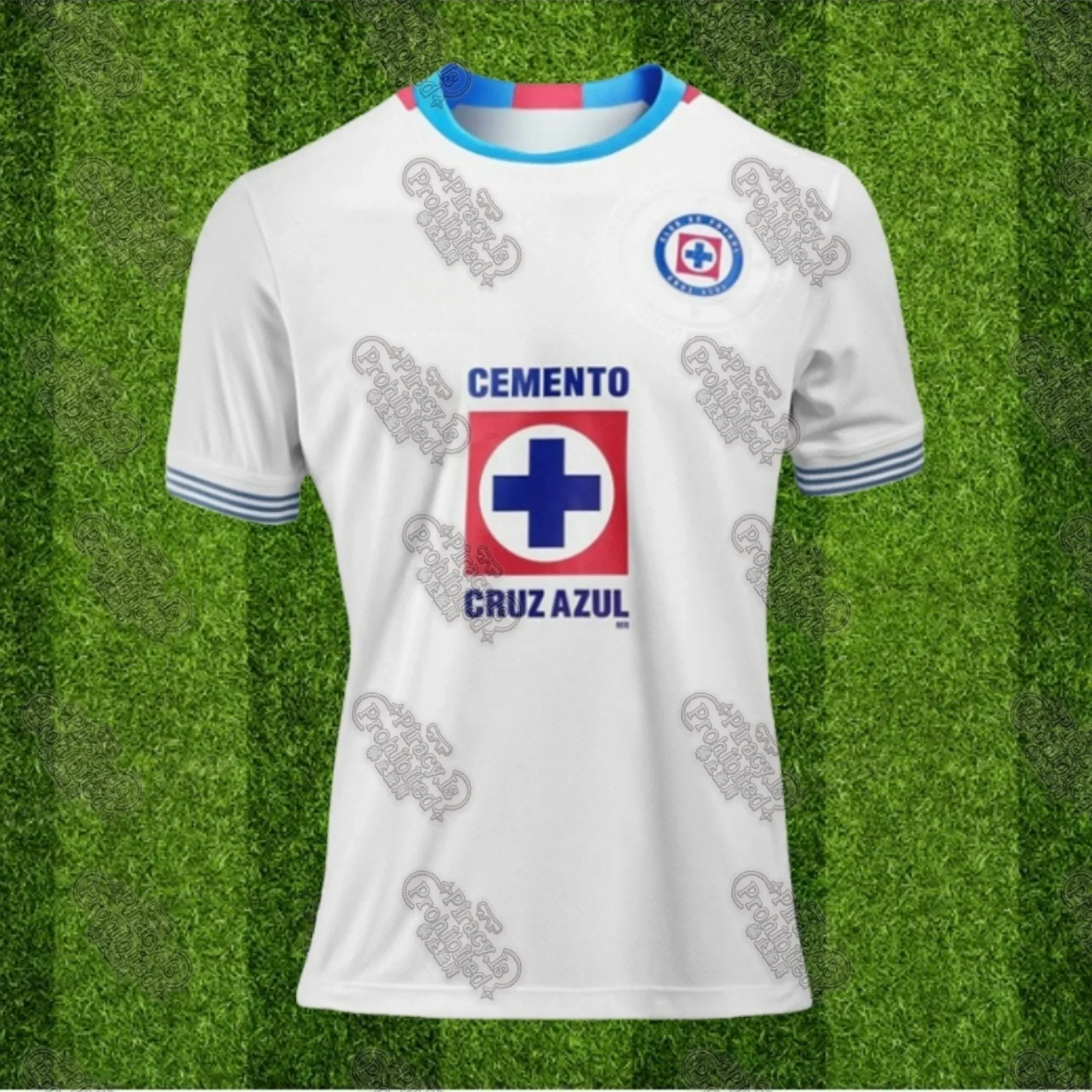 Popular Football Series Cruz Azul Away Goalkeeper Training Uniform Same Style Trendy Men's Adult Children's Men's T-shirt