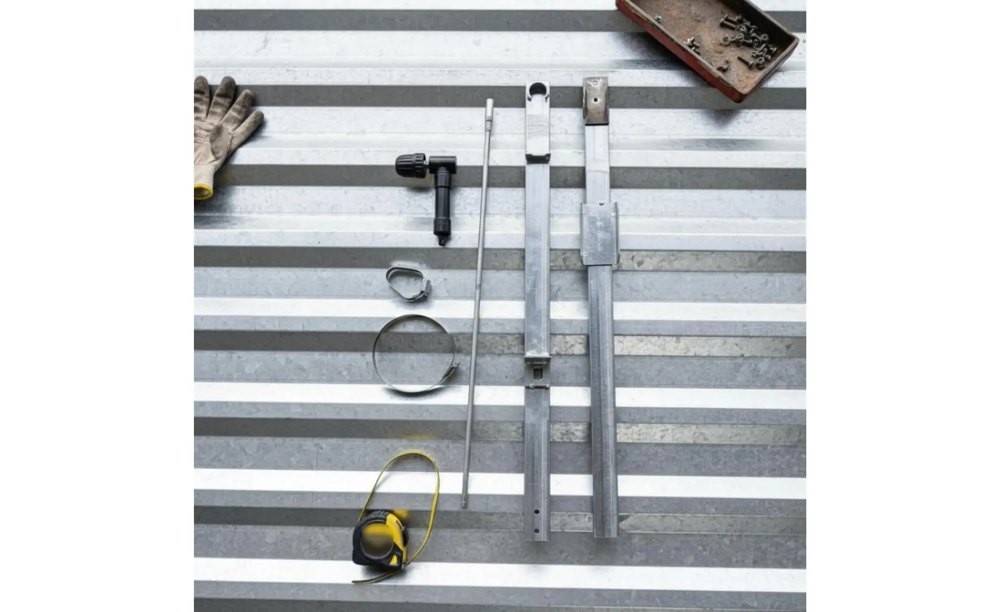 Corrugated Roof Drill Attachment Long Reach Roof Screw Driver Hand Tools Easy Installation Construction Hardware for Roofing Corrugated Roof Drill Attachment Long Reach Roof Screw Driver Hand Tools Easy Installation Construction Hardware for Roofing