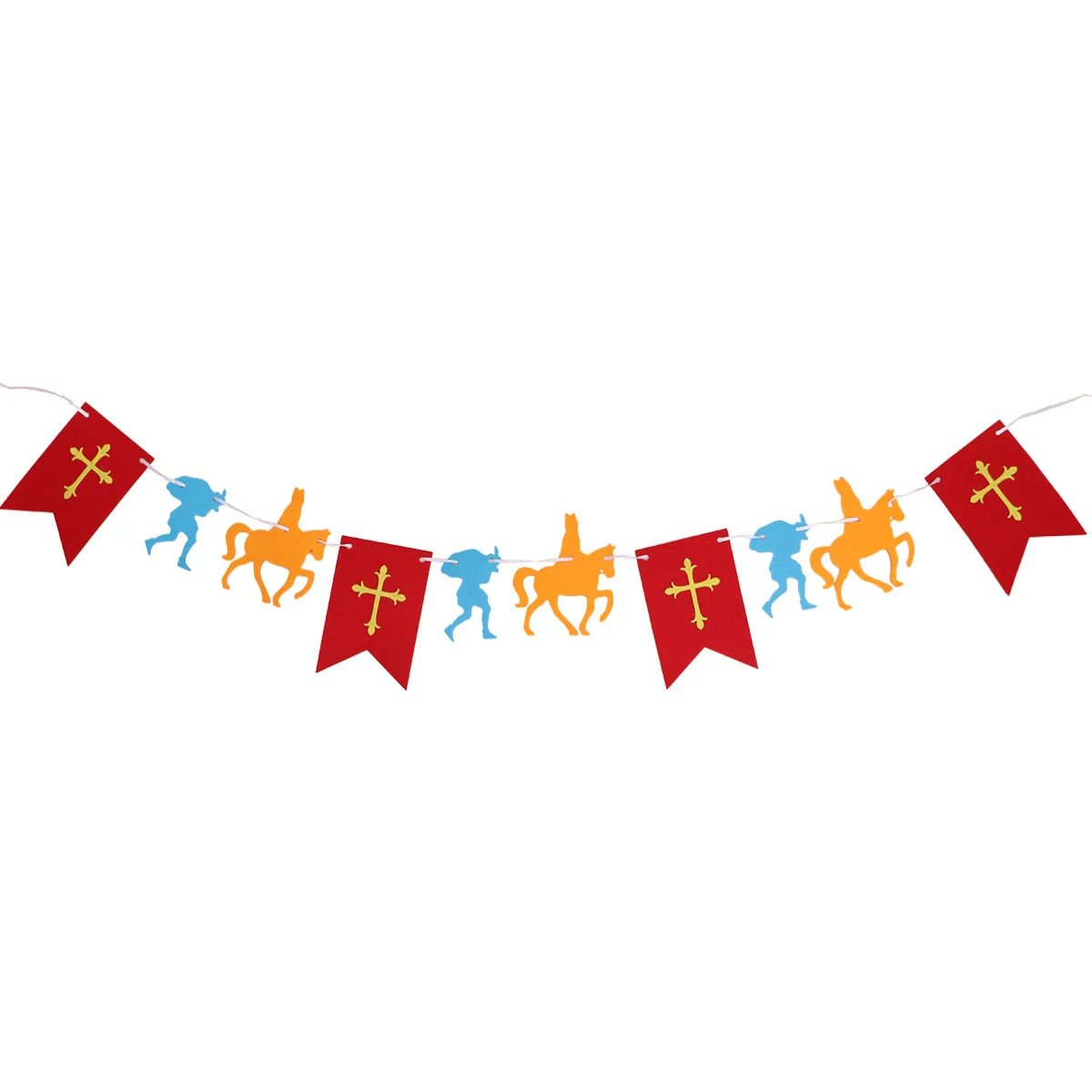 

3m Bunting Banner Non Woven Hanging Pull Flag Mask Shape Party Decoration Banner Halloween Decor