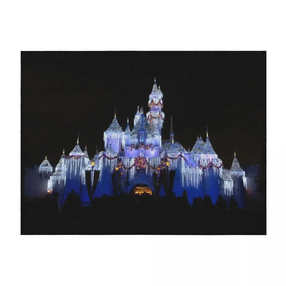 

Christmas Castle - Photograph of Holiday Magic Throw Blanket Cute halloween manga Stuffeds Blankets