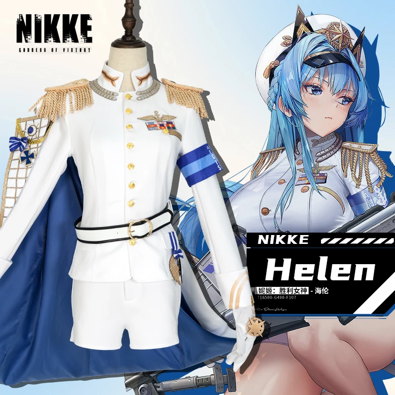 InYOYO Helen Cosplay Costume Anime Game NIKKE Coat+Top+Pants+Gloves+Hat Uniforms Halloween Party Outfit For Women XS-XXL New2023