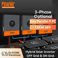 PowMr Dual-MPPT Hybrid Solar Inverter 3-Phase Optional 11KW 12KW 48V MPPT 150A Off Grid Pure Sine Wave Max PV Input 15KW
