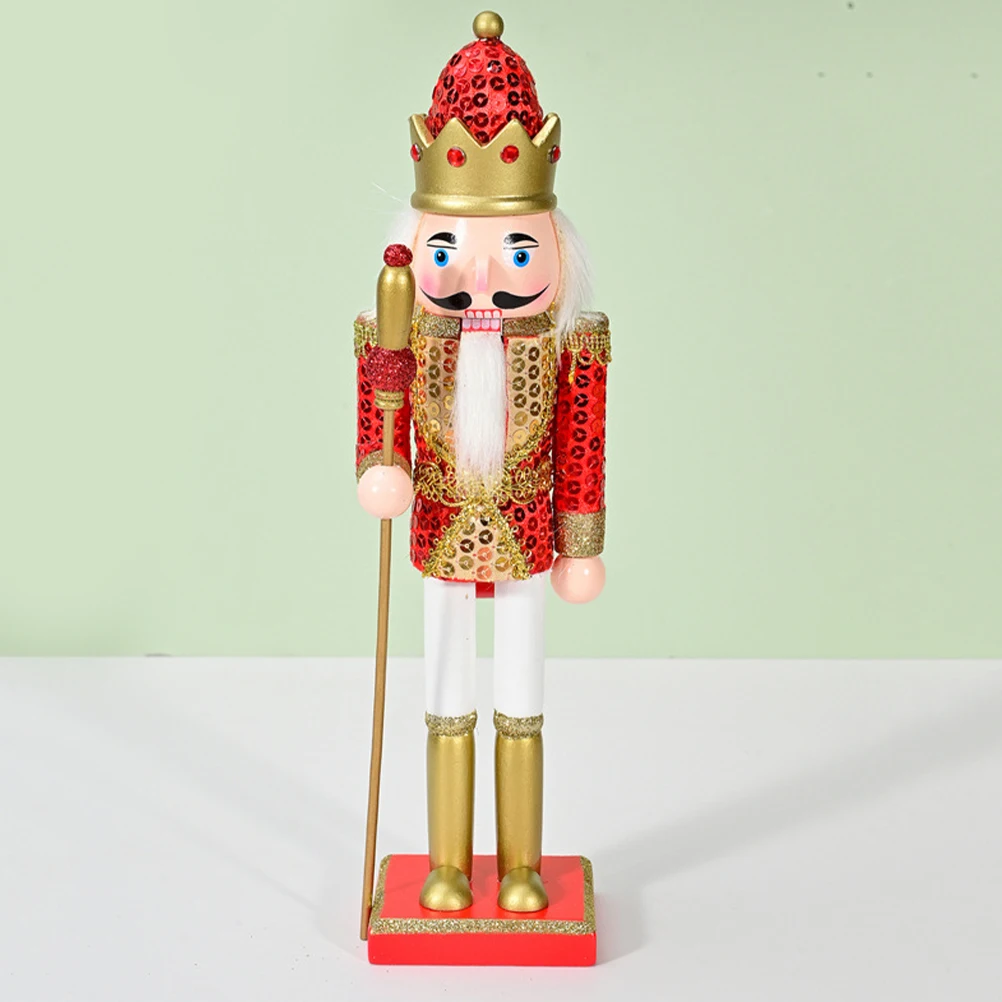 

Wood Nutcrackers Decor Christmas Wooden Nutcracker Soldier Compact Easy Carry Store Festive Xmas Party Nutcracker Figurine