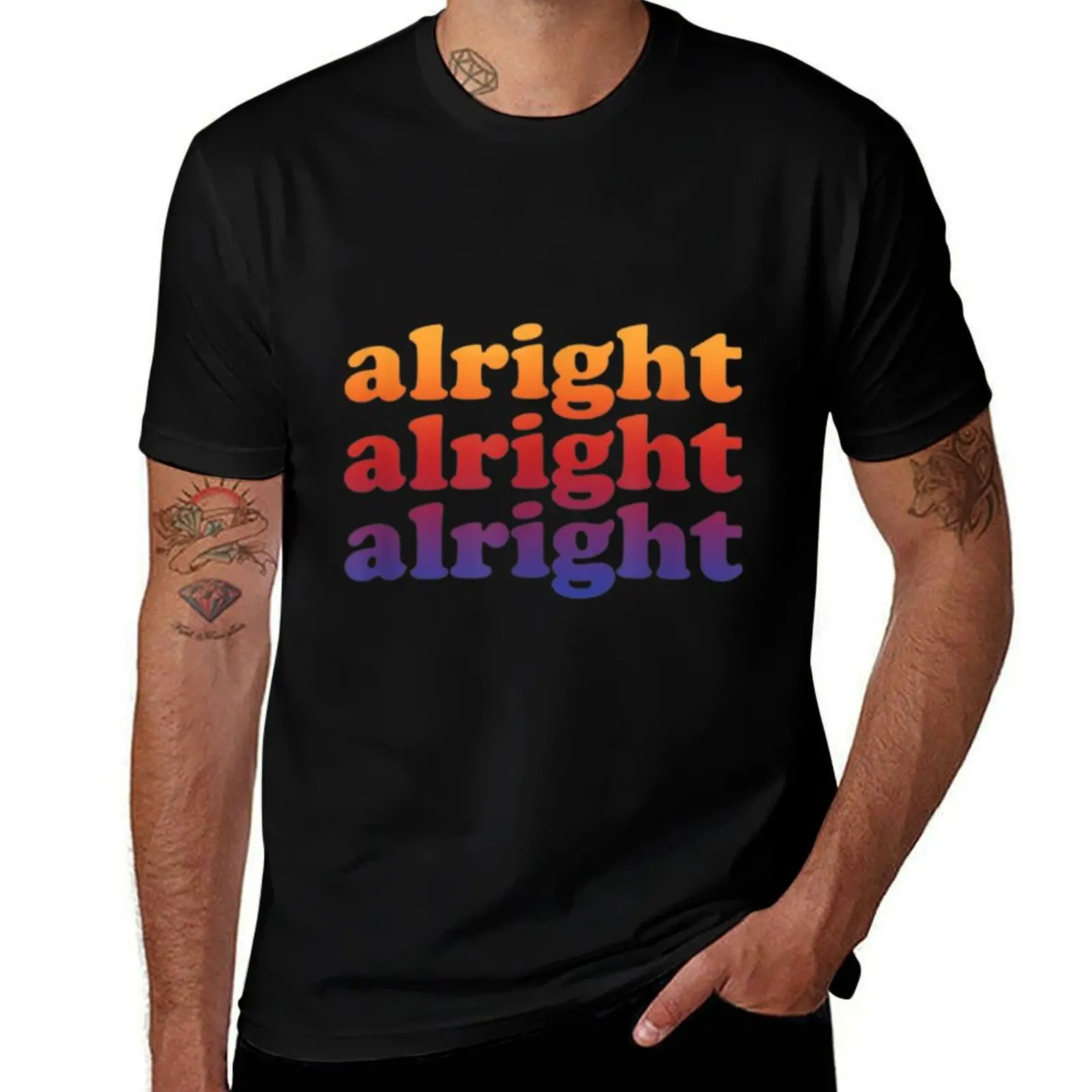 Alright 3x Color T-Shirt Casual Trendy Short Sleeve T-Shirt
