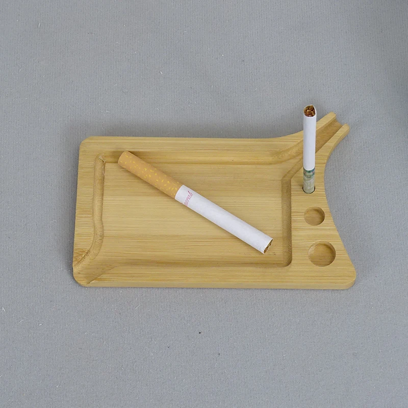 Bamboo Tobacco Rolling Tray Smoking Paper Cone Holder Handmade Rolling Tool Cigarette Roller Tray Accessories