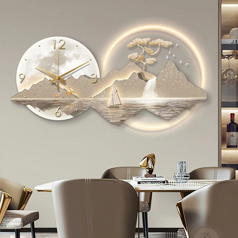Art Mural Wall Clocks Interior Aesthetic Creative Silent Wall Watch Design Fashion Minimalist Wanduhr Living Room Decoration