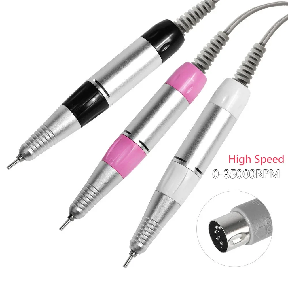 

35000RPM Electric Nail Drill Machine Handle Handpiece Pedicure Replacement Pen Manicure Beauty Tool 3 Colors Grinder Polish Tool
