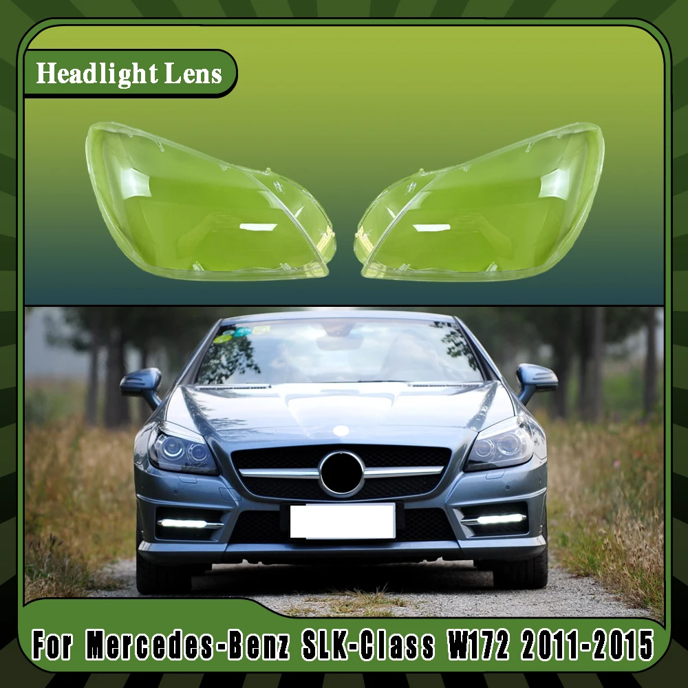Car Headlamp Lens Light Cover Headlights Lens Glass Lampshade Shell Car Accessories For Mercedes-Benz SLK-Class W172 2011-2015