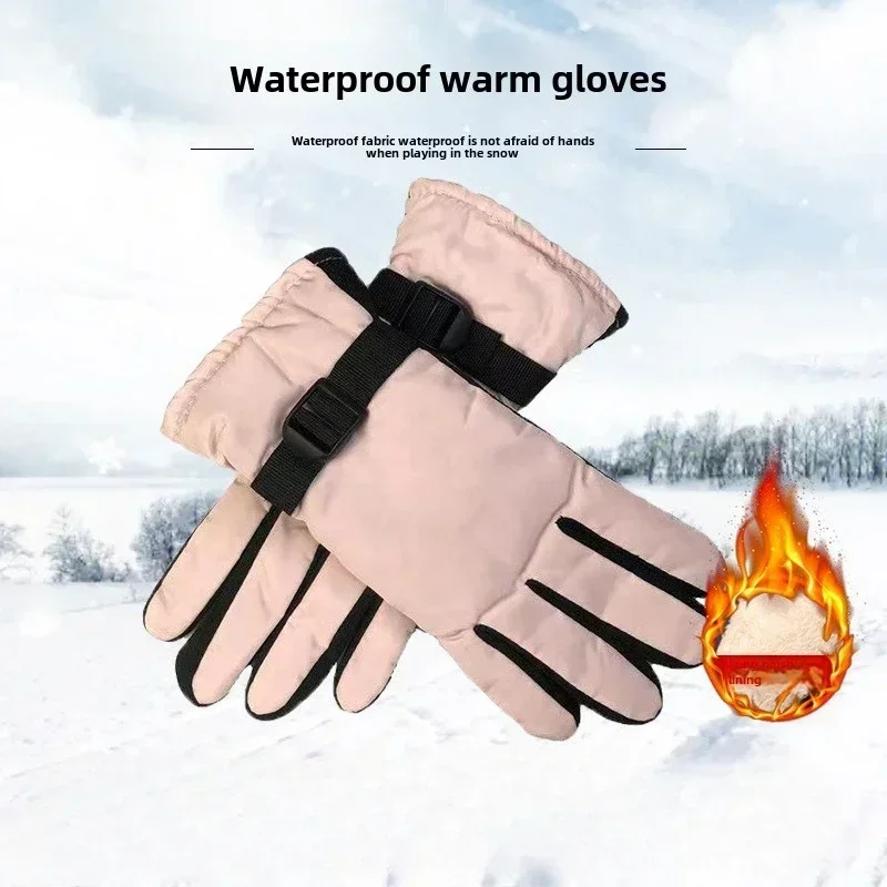 Winter Ski Gloves Warm Velvet Outdoor Mountaineering Cycling Snowmobile Men Women Skiing Gloves Winter Sports Accessories Gift