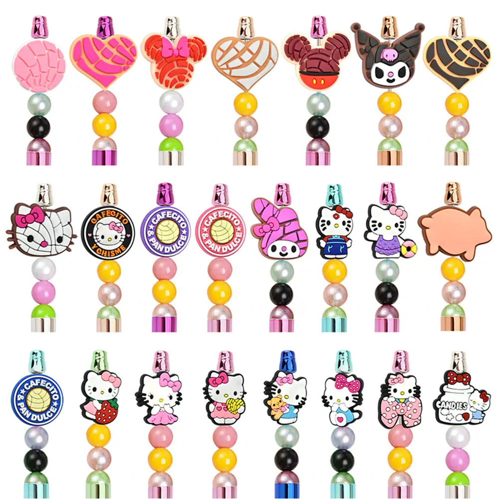 5pcs cartoon PVC Hello Kitty my melody Minnnie Mouse Focal Beads for DIY bracelet necklace anklet pen Accessories