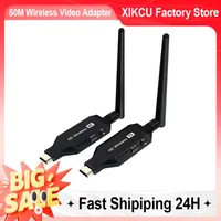 50M Wireless Transmission Video Transmitter Receiver HDMI-Compatible Extender Display Adapter Screen Mirror for Camera PC To TV