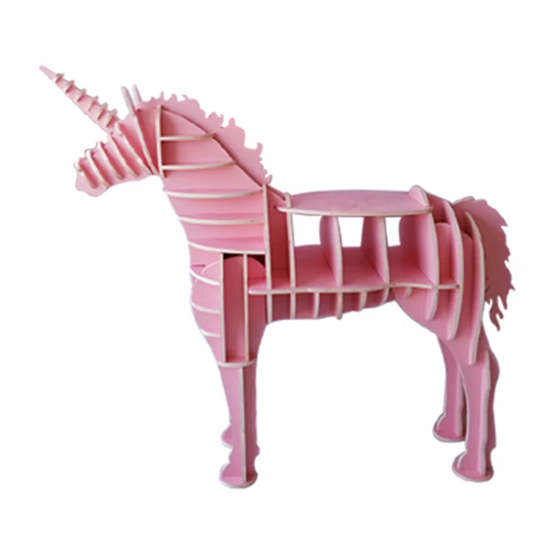 Creative bookshelf, model room, horse shape, unicorn accessories, household partition, Clothes shop window, soft decoration prop