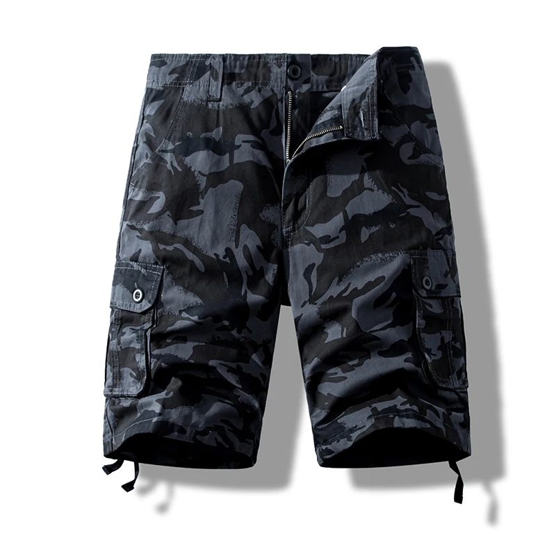 Pantaloncini mimetici da uomo pantaloncini Cargo in cotone pantaloni tattici Casual sport uomo escursionismo pesca Streetwear