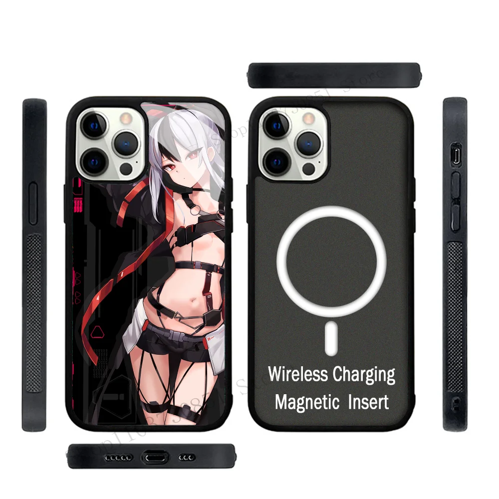 Game Anime Blue Archive Onikata Kayoko Phone Case Strong Magnetic For IPhone 15 14 13 Pro Max 11 12 Mini Alex Mirror For Magsafe