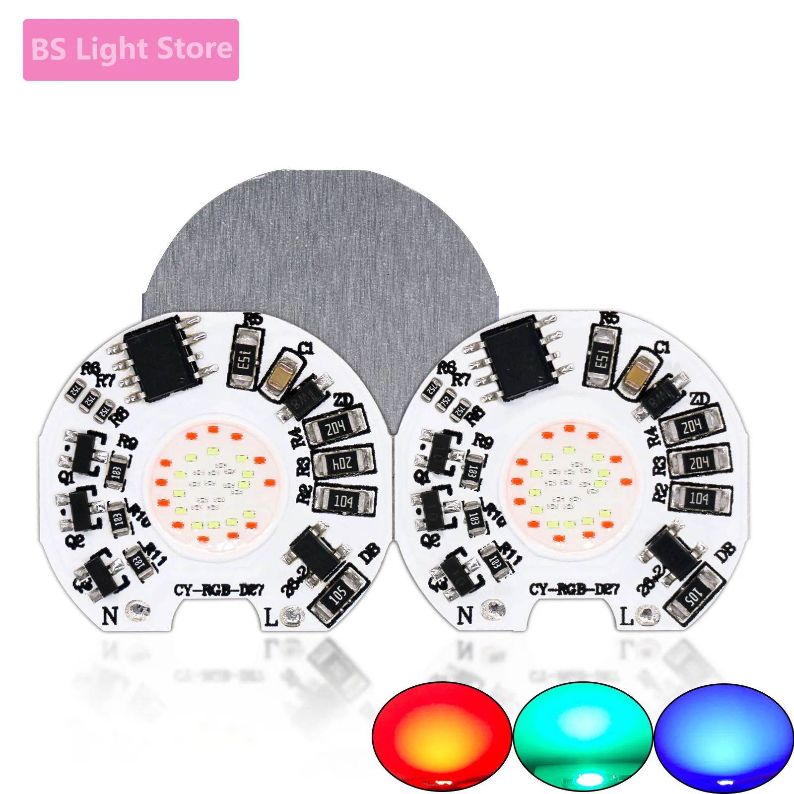 LED COB Chip 3W AC220V Intelligent IC No Need To Drive Red Green Blue Gradient For Light Source Projection Light Spotlight DIY