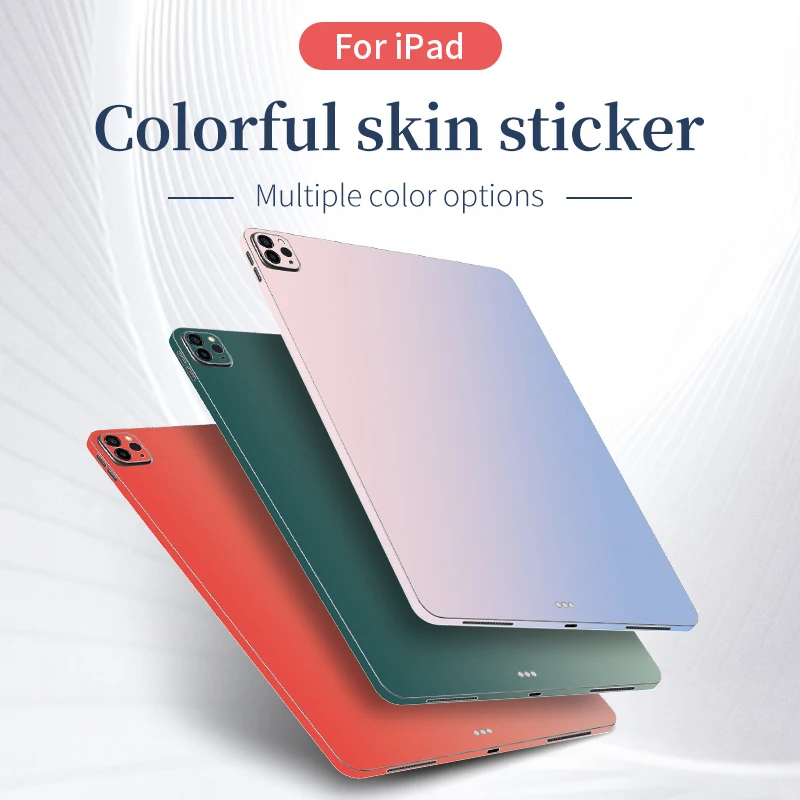 

Gradient Color Sticker For iPad 10 2022 Pro 11/12.9 9th 202110.5 inch Air 2/3/4 Skin for Mini 6 10.2 2018 9.7 5/6th Sticker