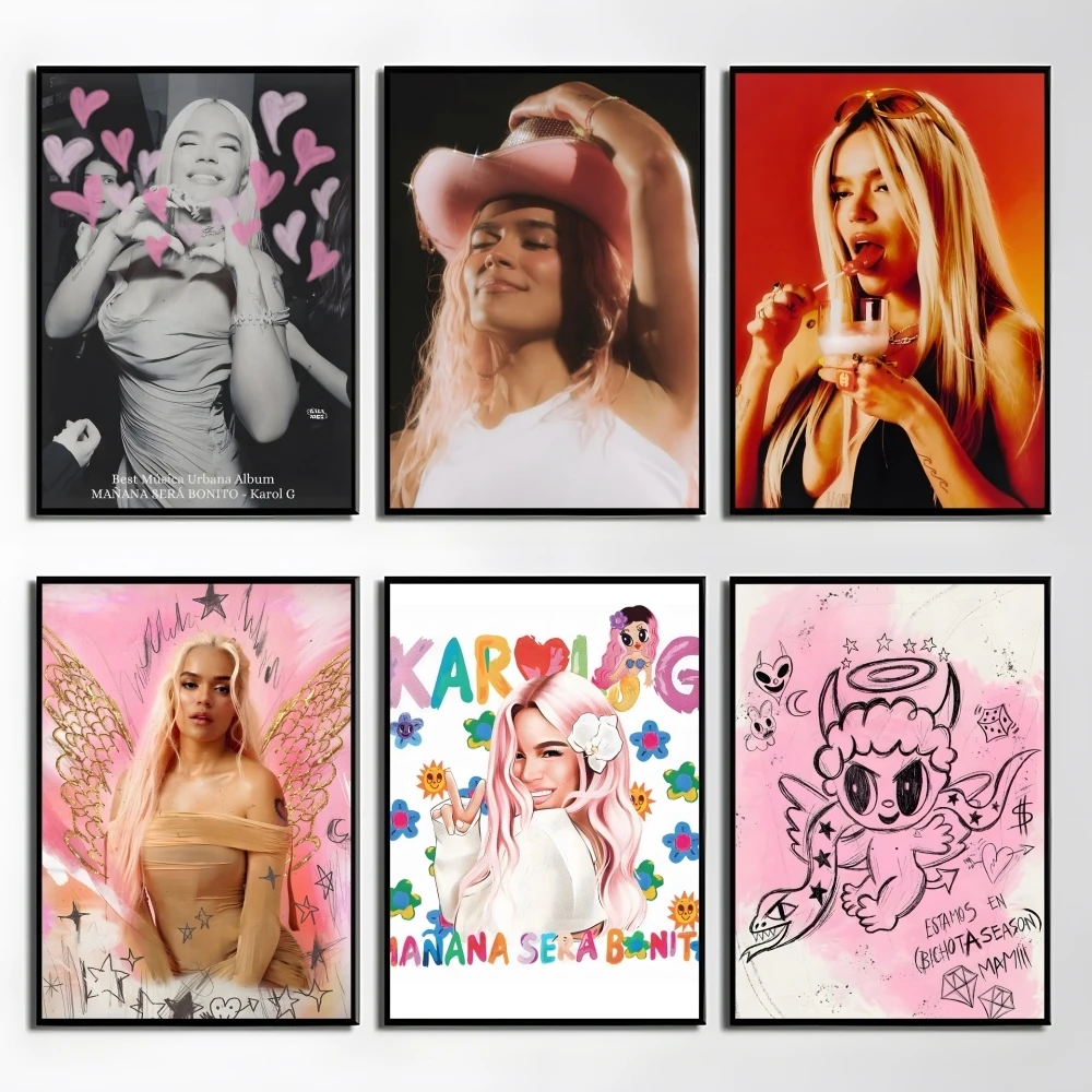 

Singer K-Karol G Poster Elegant And Affordable Wall Art Stickers For Dormitory Living Room And Bedroom Spaces