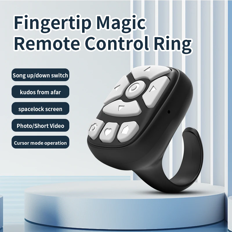 

Mobile Phone Mini Remoter Bluetooth-Compatible Remote Control E-book Page Turner for TIK Tok Scrolling Ring