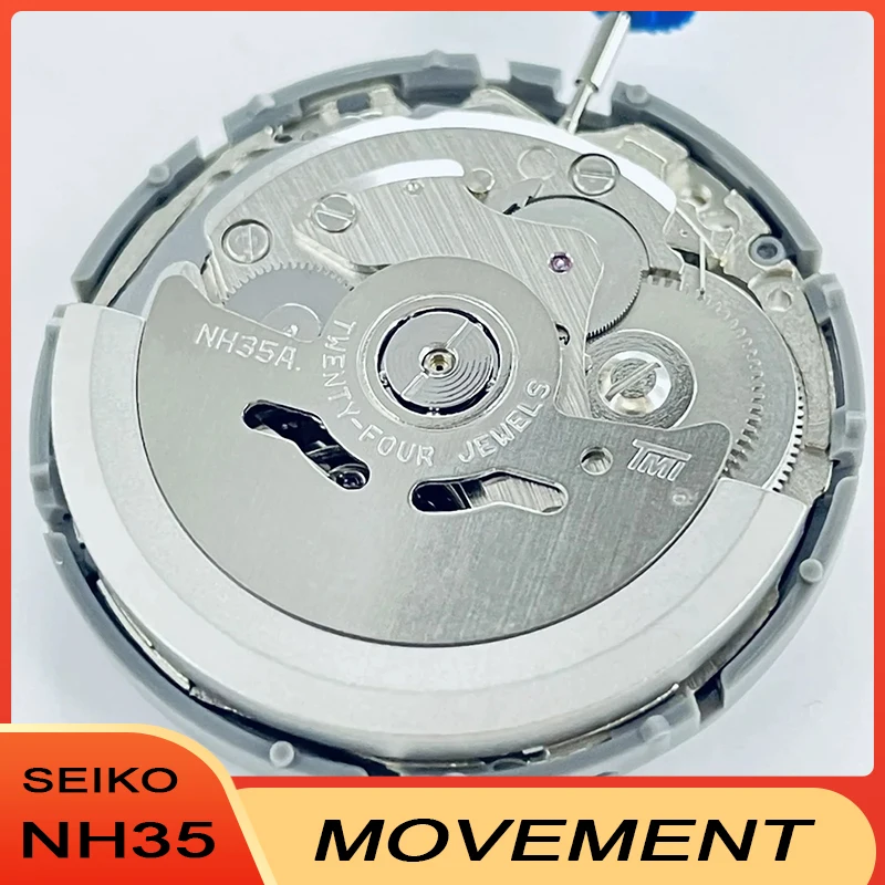 Japan Echte Nh35 Automatische Mechanische Beweging Hoge Nauwkeurigheid 24 Juwelen Mod Horloge Vervanging Nh35a Datum Op 3:00