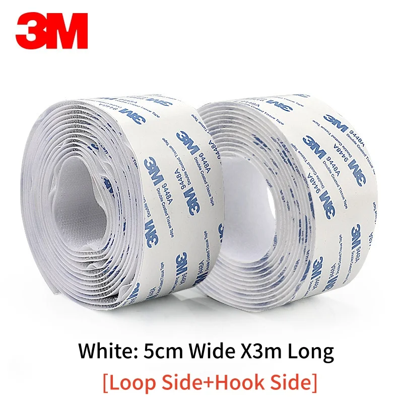 3M 9448A Selbstklebendes Klettband Starkes Spurloses Selbstklebendes Befestigungsband Doppelseitiges Klebeband Hochtemperaturbeständig