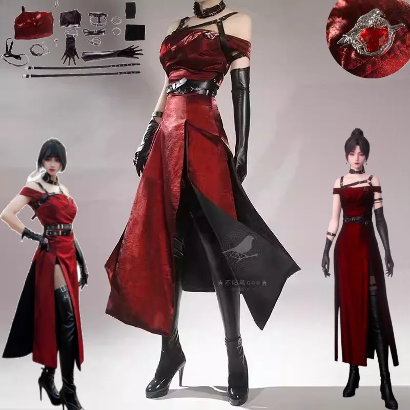 

Dress Cosplay Costume Love and Deepspace Heroines The Enchanting Dark Curtain Uniform with Wig Prop Accessories for Halloween