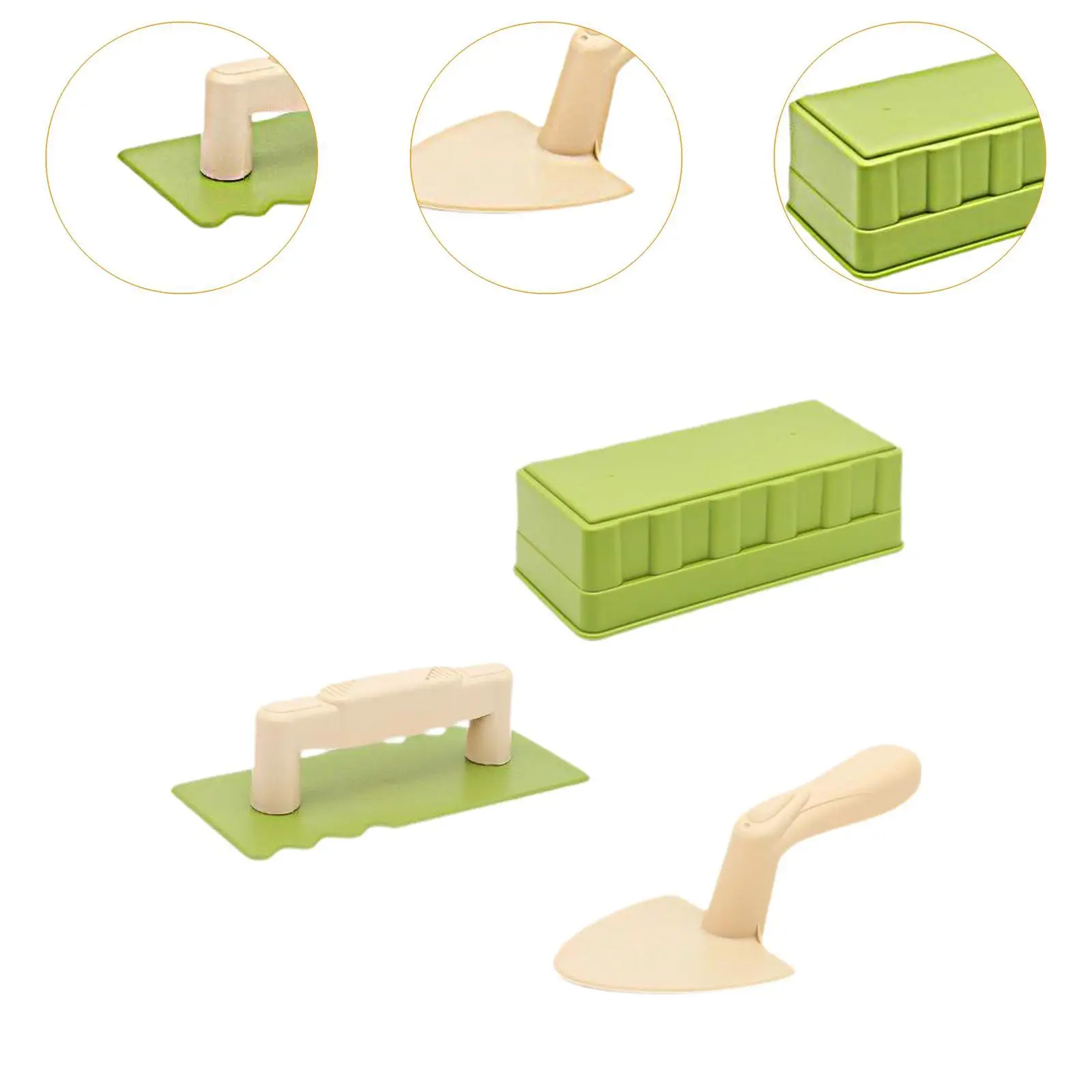 Kit 3x para construcción de Sandcastle y muñeco de nieve con accesorios