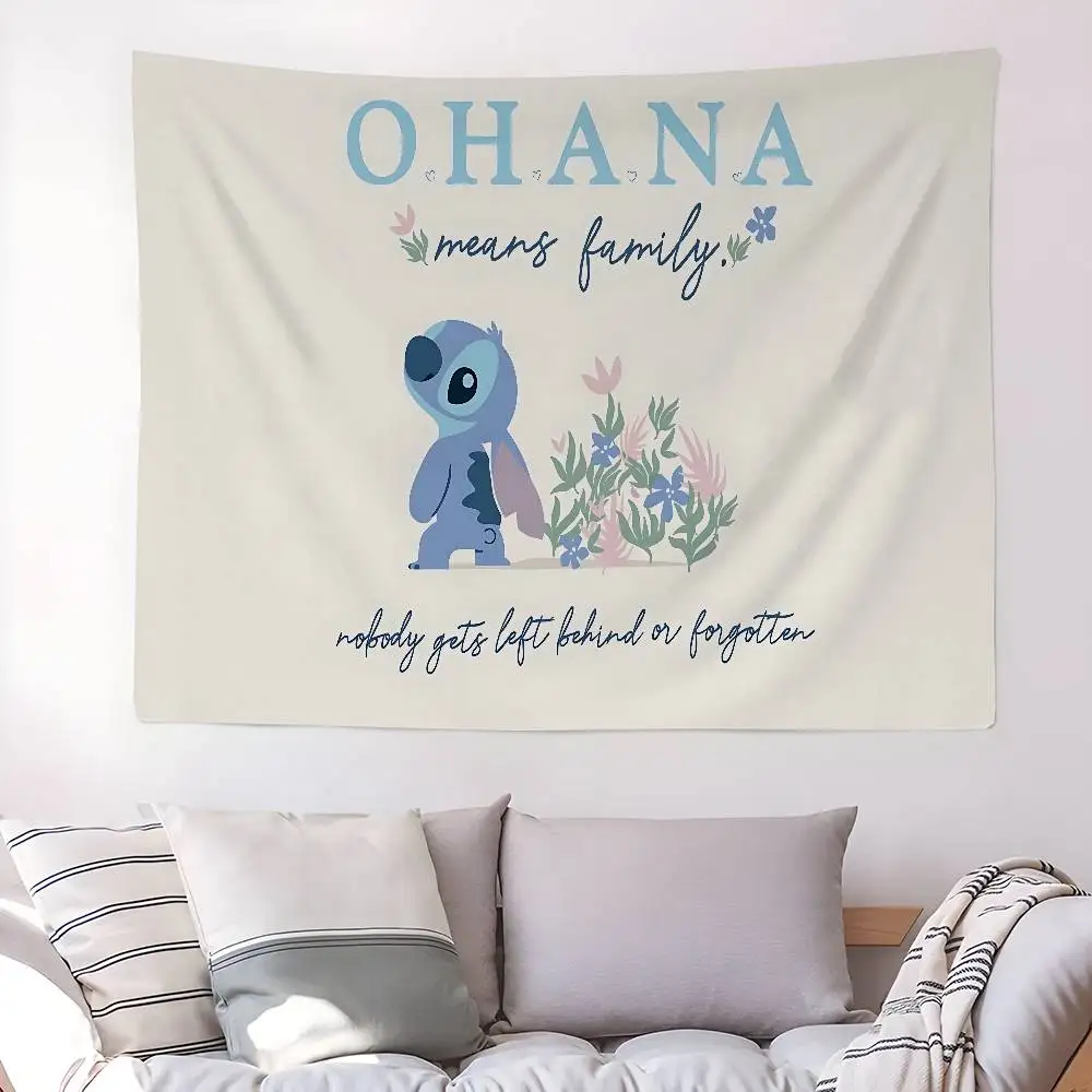 Cute S-Stitchs Cartoon Tapestry Art Science Fiction Room Home Decor Wall Hanging Sheets