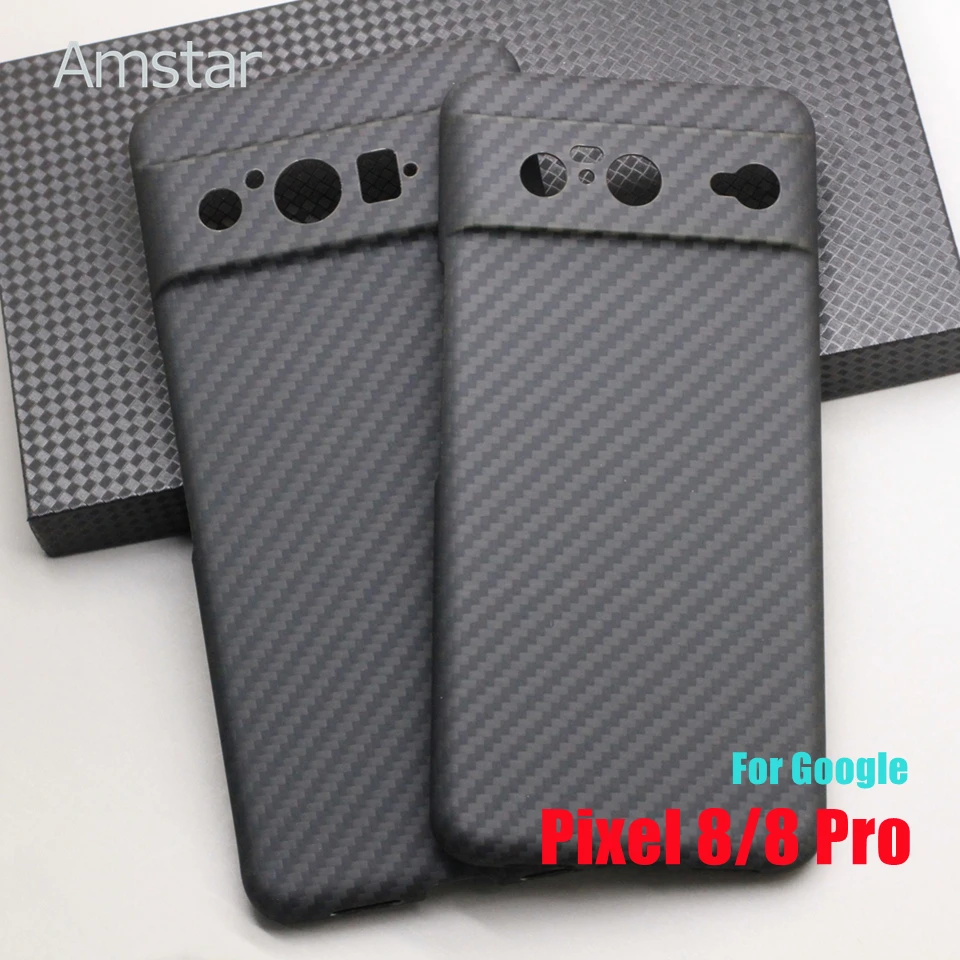 

Чехол для телефона Amstar из чистого углеродного волокна для Google Pixel 8 Pro, ультратонкие чехлы из арамидного волокна премиум-класса в деловом стиле Pixel 8