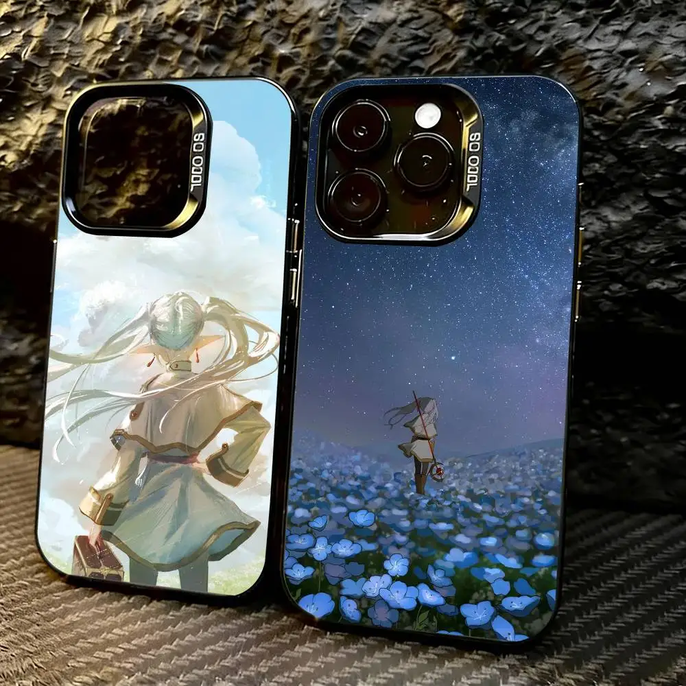Sousou no Frieren Frieren Back View  Phone Case For iPhone 17,16,15,14,13,12,11 Plus,Pro Max,XS,Colorful Silver Black Cover