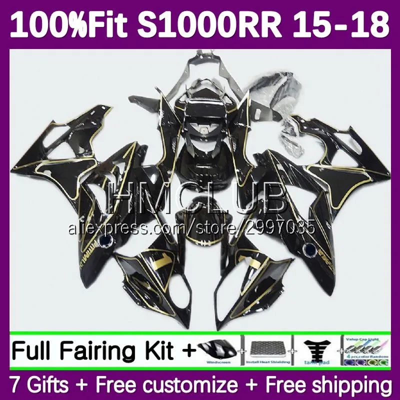 Injection Fairing For BMW S 1000RR 1000 RR CC S1000RR 15 16 17 18 72No.21 S1000 RR 2015 2016 2017 2018 OEM Body Kit Golden line