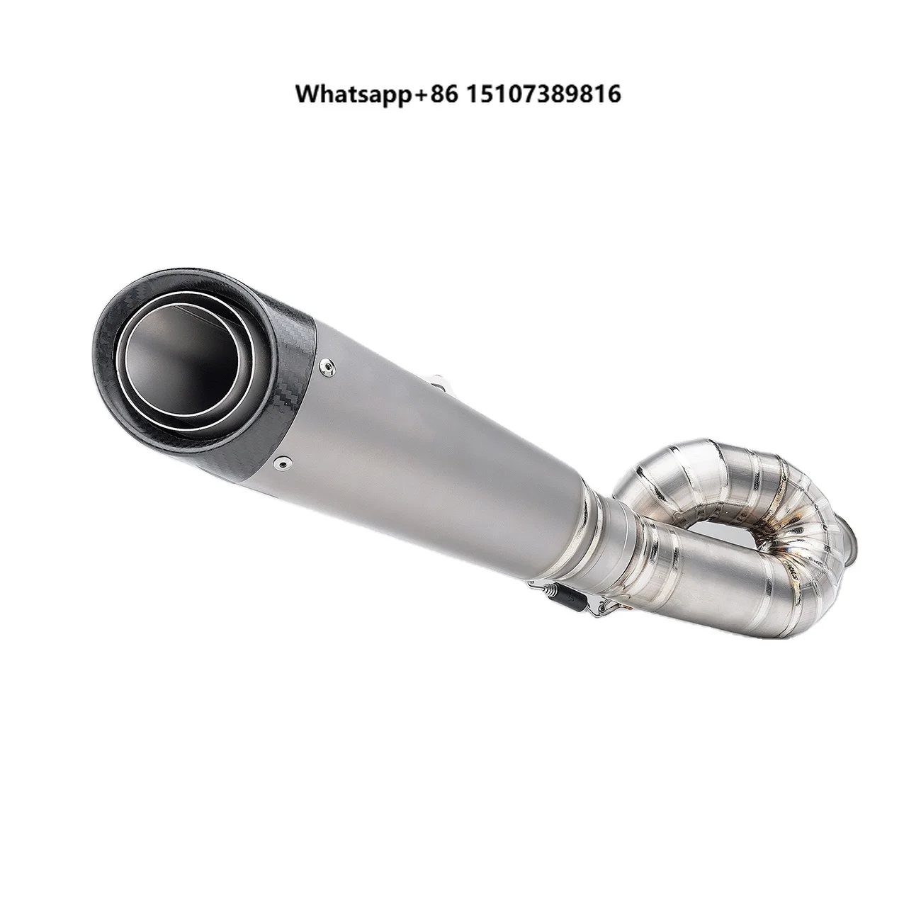 

New Modification Carbon Fiber Nozzle Muffler Titanium Alloy Motorcycle Exhaust System for 765 Retrofit/Upgrade