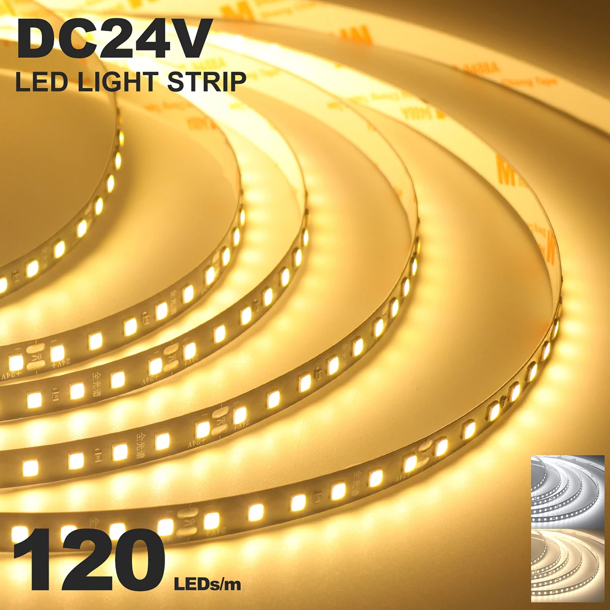 fita-de-led-ra85-2835-dc-24v-120-leds-m-5m-10m-3000k-4000k-6000k-espectro-completo-fita-flexivel-cortavel-8mm-pcb-preto-linear