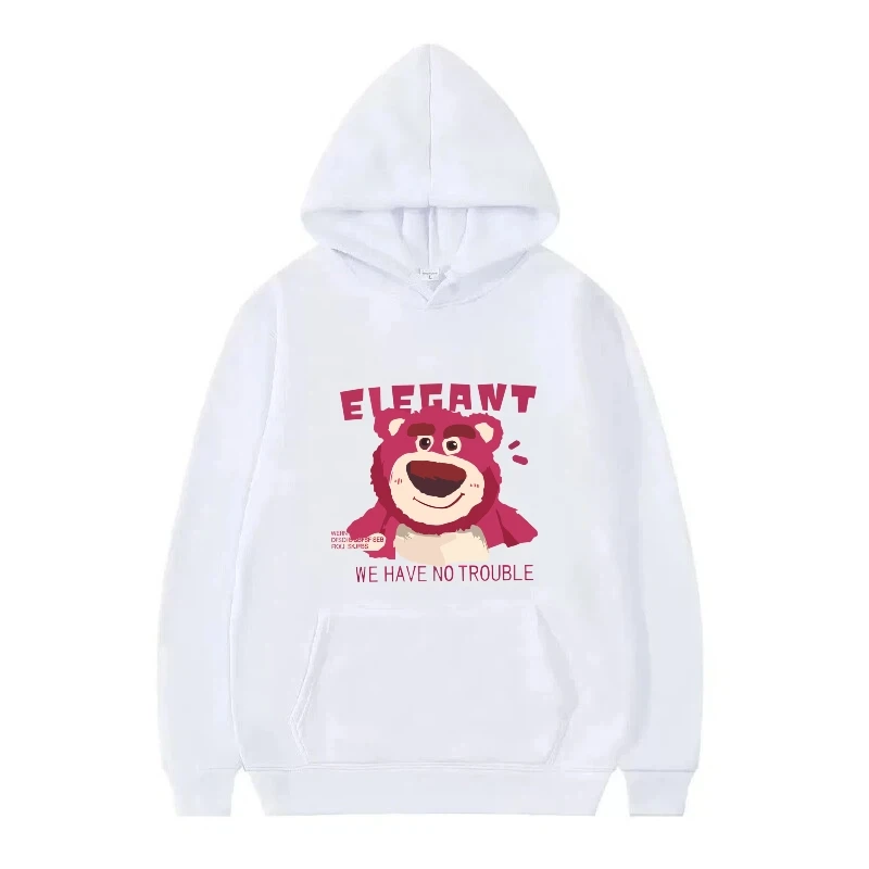 Disney Lots-o'-Huggin' oso patrón mujer blanco invierno moda suelta Top ropa jerseys señoras baratos sudaderas con capucha hombres sudaderas
