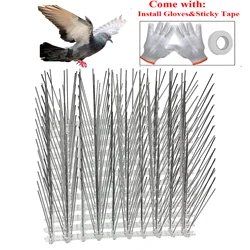 Bird Spikes for Pigeons and Small Birds,Bird Deterrent Spikes Stainless Steel Anti Bird Repellent Spikes Bird Scarer Spikes
