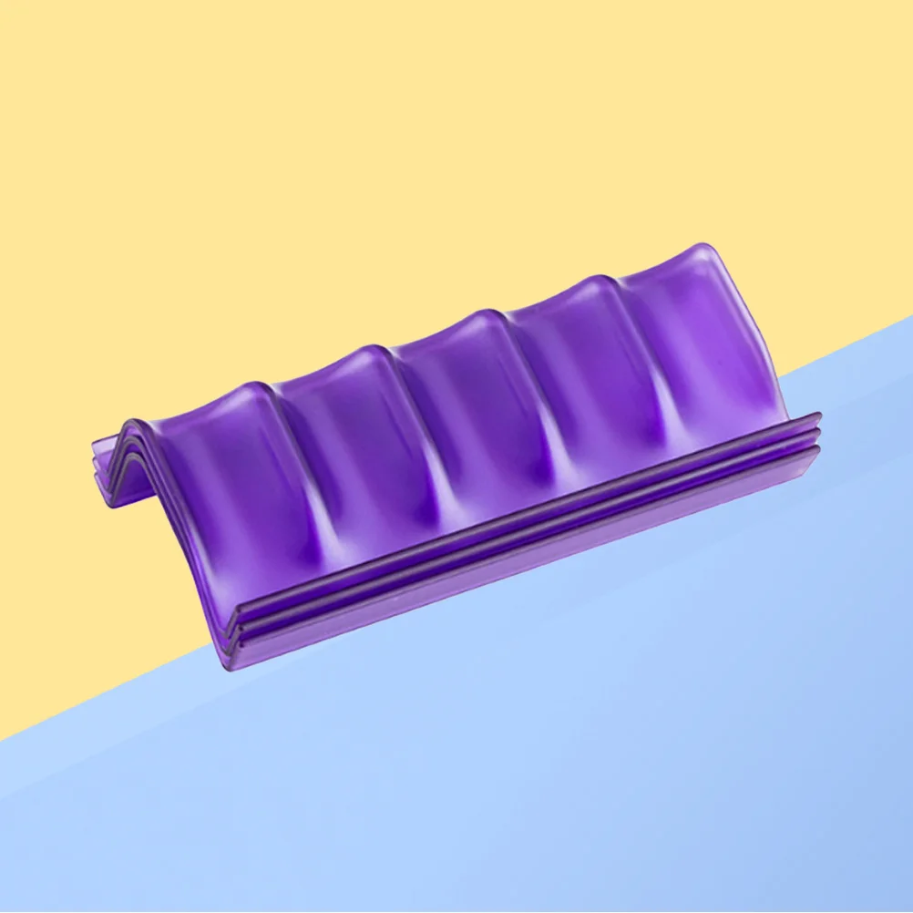 3Pcs Essential Oil Bottle Rack 5 Slots Foldable Storage Organizer Plastic Rack for Desktop Drawer Purple Household Organizing