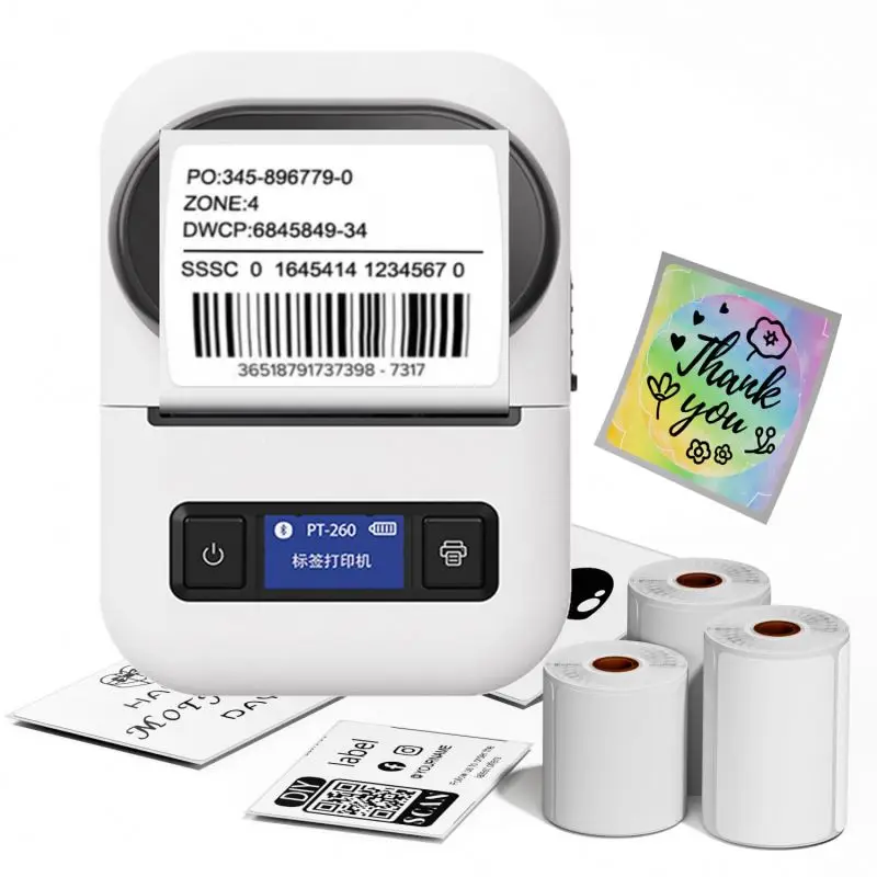 

Manufacturer Portable Mobile Sticker Printer 58mm 203dpi Thermal Label Printer for Phone BT Wireless MINI Impresora