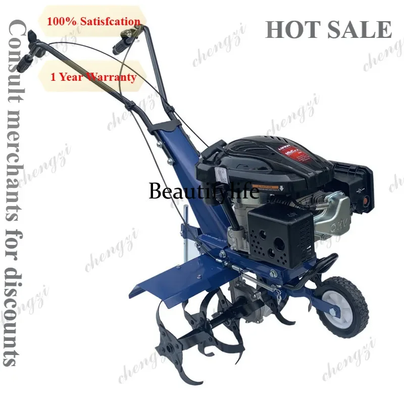 a55 power  micro tiller four-stroke rotary tiller small soil tiller