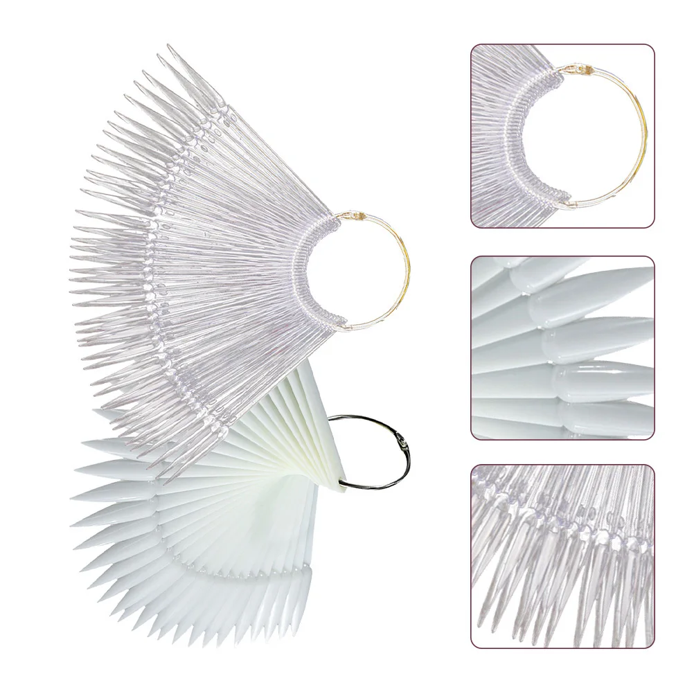 

2 set Practical Manicure Sample Boards 2 Sets Premium Plastic Tips Nail Art Color Cards Manicure Color Display Boards Nail