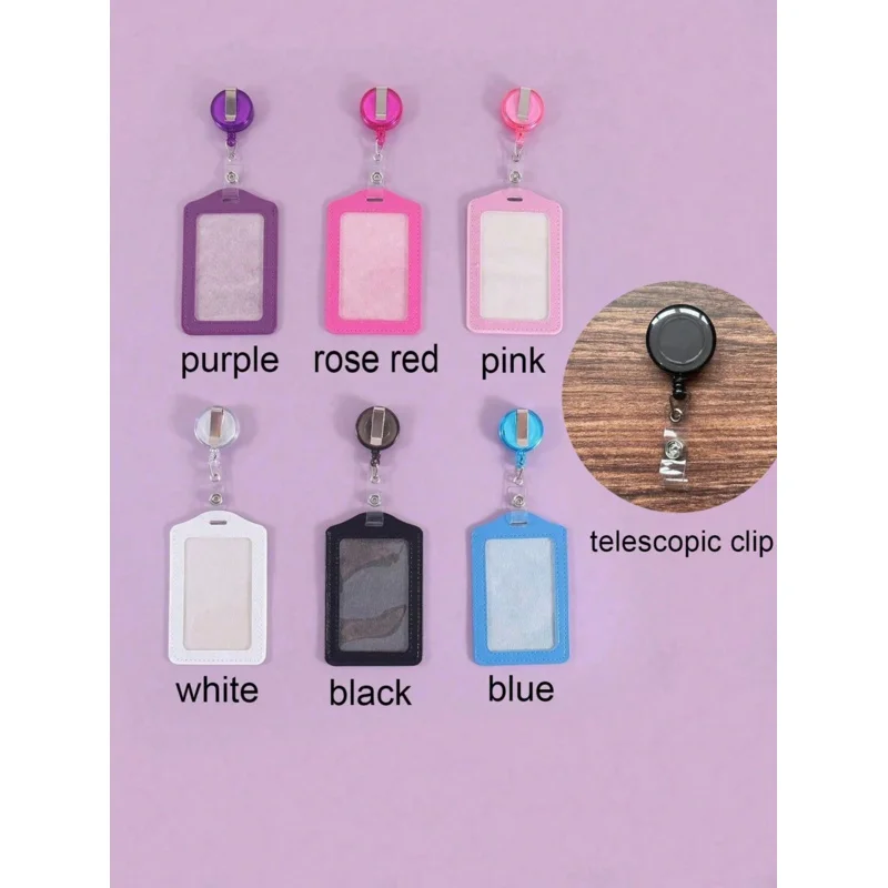 1 قطعة لوازم مكتبية ملحقات التعلم نسخة عمودية بطاقة حافلة بسيطة ومحمولة بطاقة وجبة الطالب بطاقة العمل بولي Leather الجلود