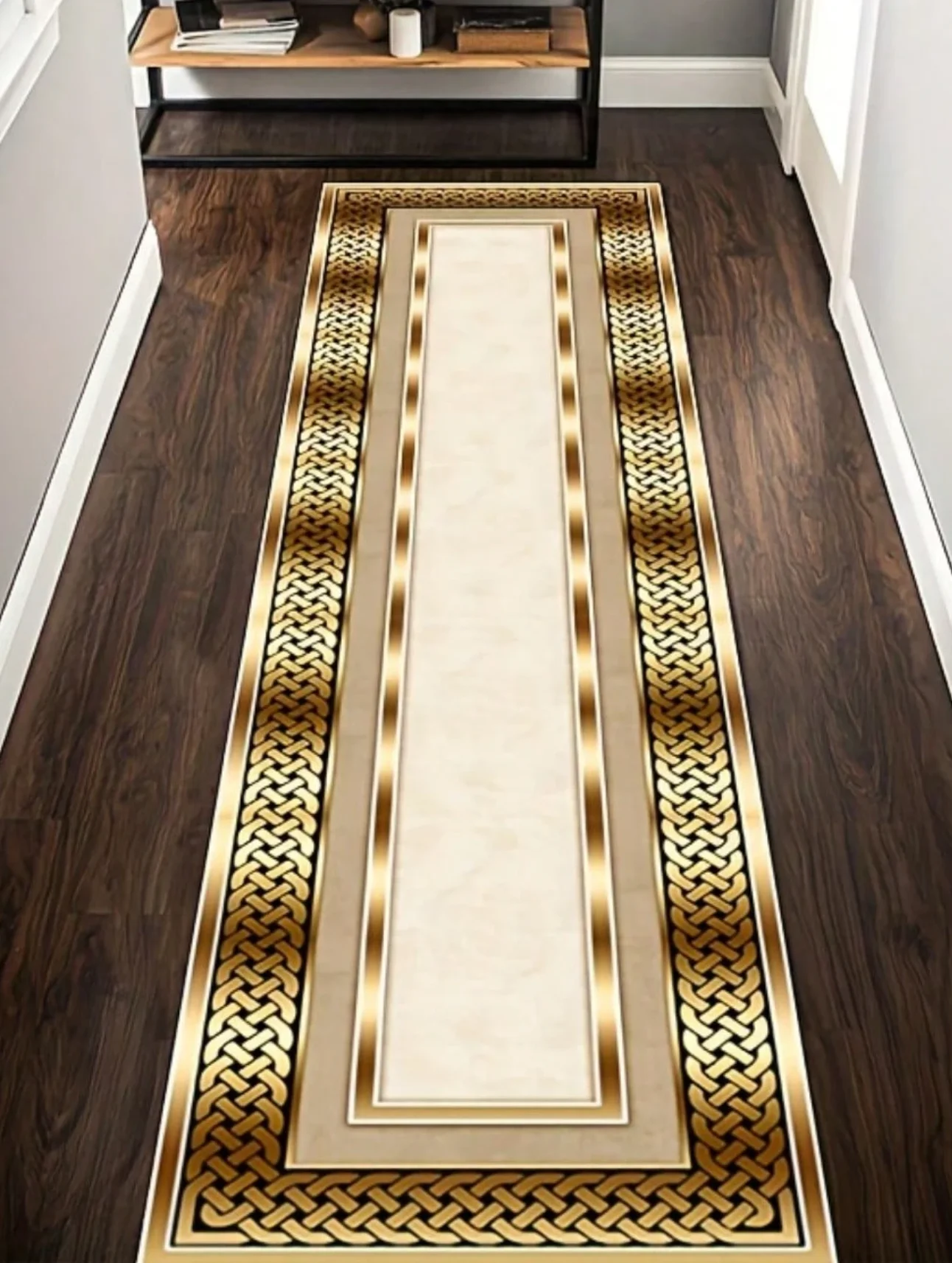 Geometric Gold Floral Feather - đánh giá và giá Commercial Kitchen Mats