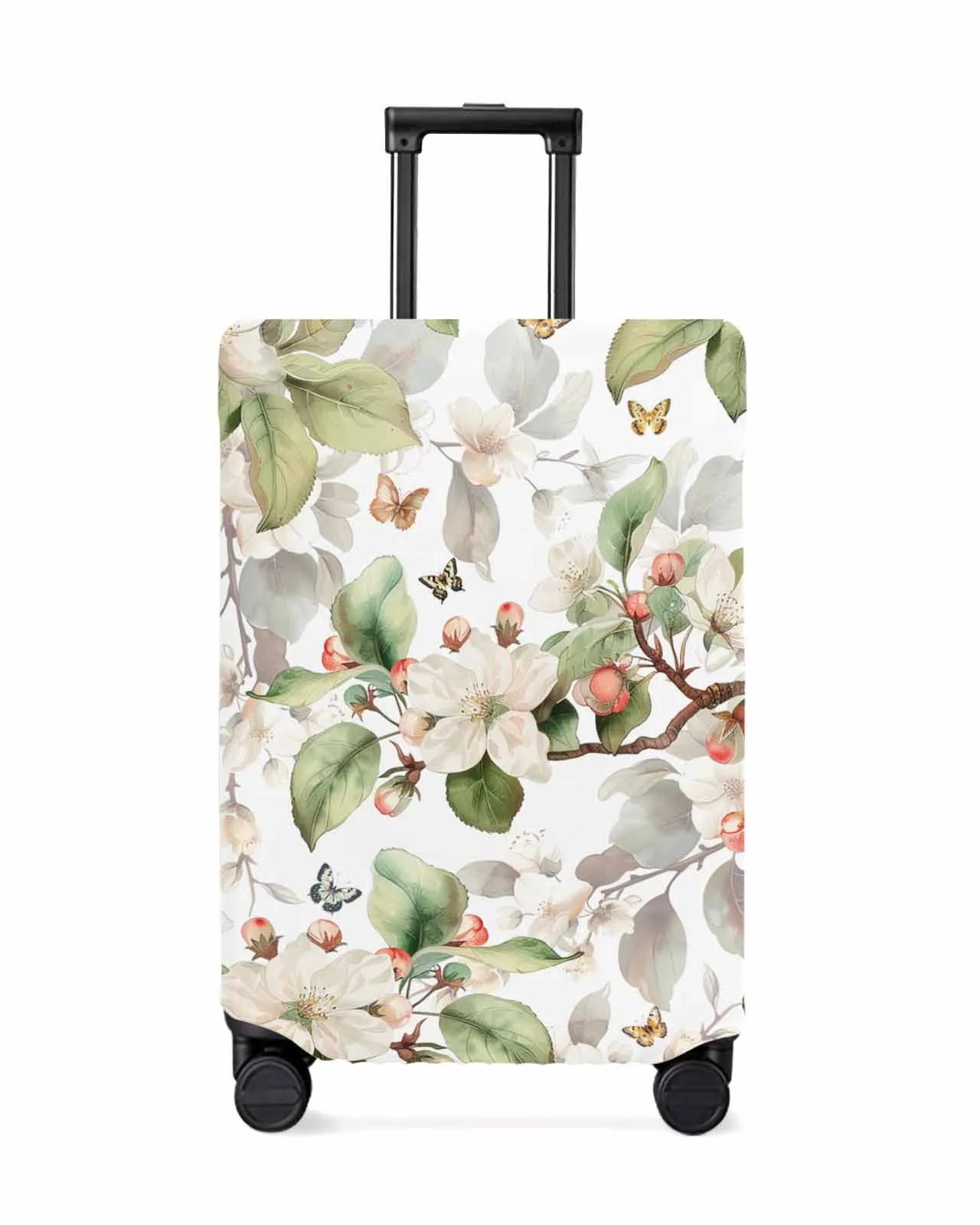 Butterfly Flowers Leaves Fruit Trees Luggage Cover Elastic Baggage Cover For 18-32 Inch Suitcase Case Dust Cover