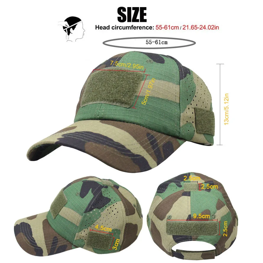 Multicam Camouflage Breathable Mesh Baseball Cap Summer Outdoors Fishing Hunting Hiking Snapback Hat